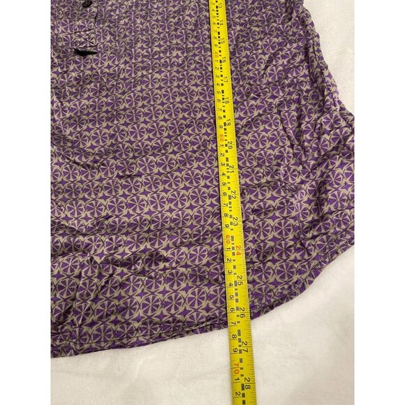 Cabi Women's Pullover 100% Silk Blouse Medium Long Sleeves Collared Career - Picture 9 of 9